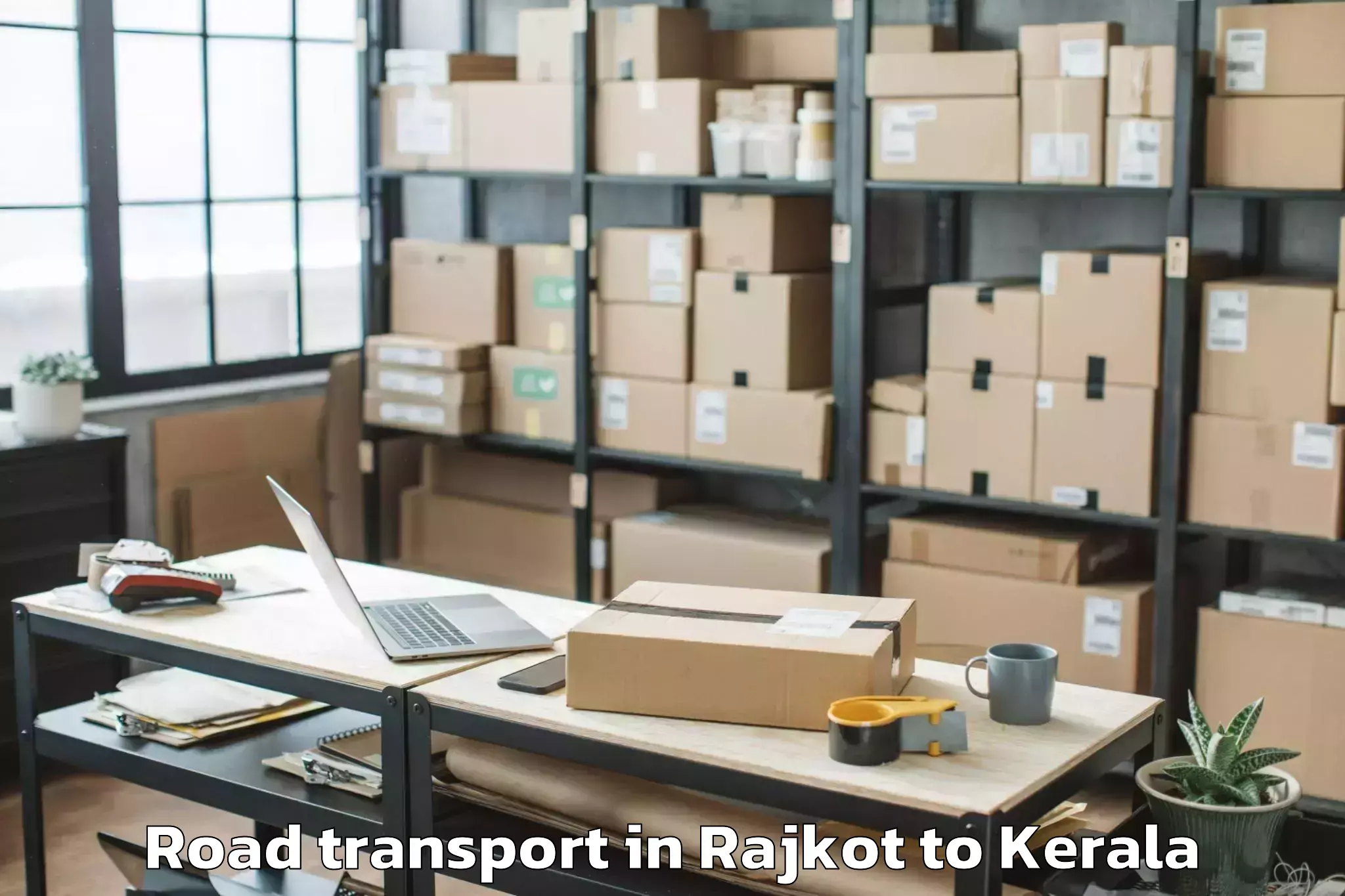 Reliable Rajkot to Mall Of Joy Thrissur Road Transport